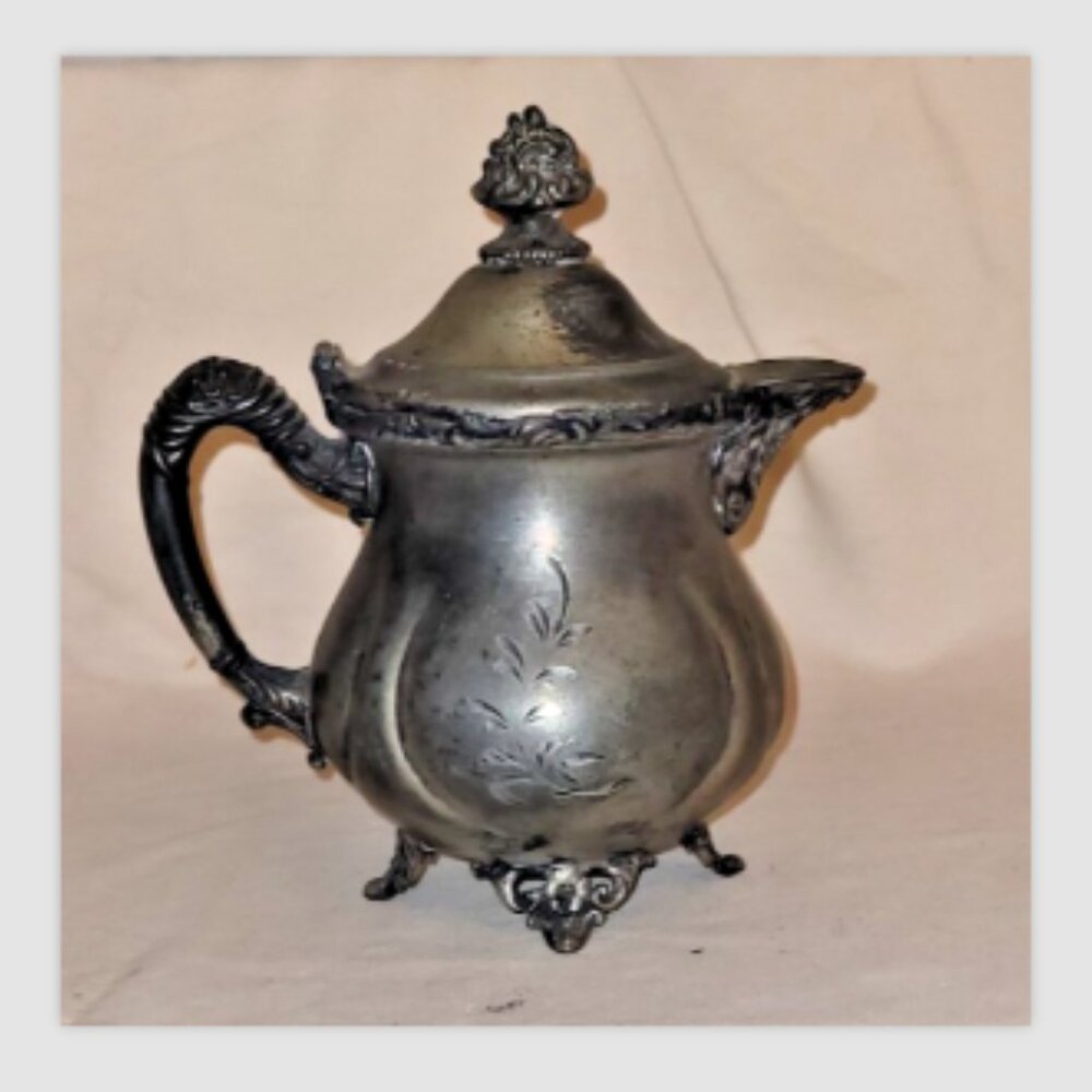 Vintage William Rogers WR Quadruple Silver Plate New York #912 CREAMER With Lid